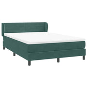 Cama box spring con colchón terciopelo verde oscuro 160x220 cm V8611 Vetonek