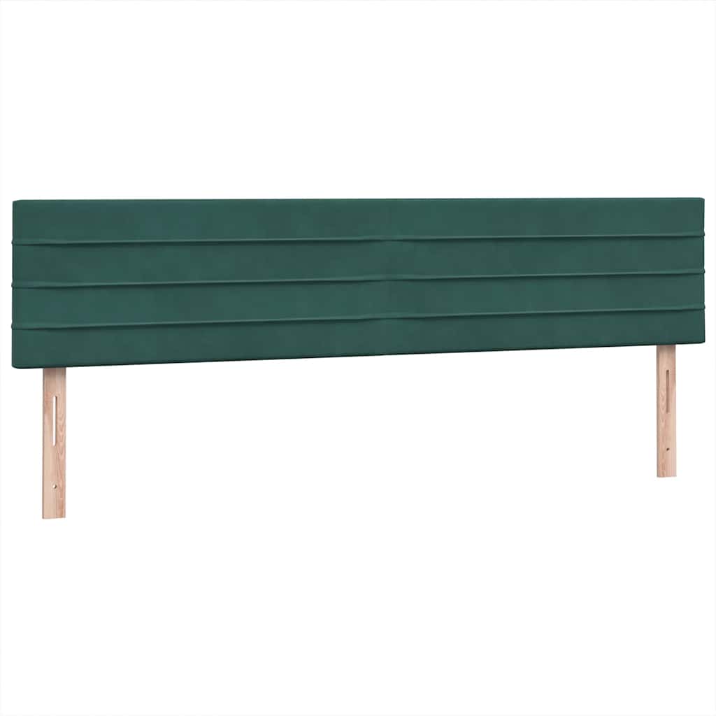 Cama box spring con colchones terciopelo verde oscuro 180x220cm V8673 Vetonek