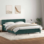 Cama box spring con colchones terciopelo verde oscuro 180x220cm V8673 Vetonek