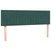 Cama box spring con colchón terciopelo verde oscuro 160x220 cm V9458 Vetonek