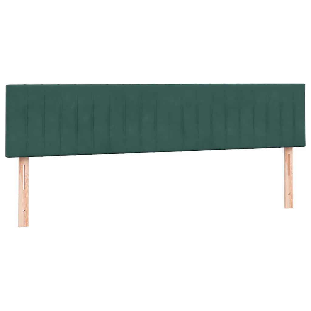 Cama box spring con colchones terciopelo verde oscuro 180x220cm V9519 Vetonek