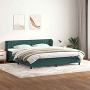 Cama box spring con colchones terciopelo verde oscuro 180x220cm V9519 Vetonek