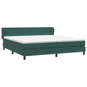 Cama box spring con colchones terciopelo verde oscuro 180x220cm V1192 Vetonek