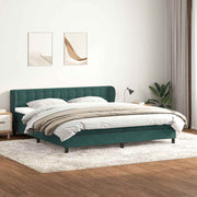 Cama box spring con colchones terciopelo verde oscuro 180x220cm V1192 Vetonek