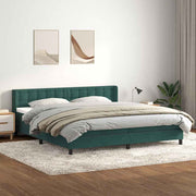 Cama box spring con colchón terciopelo verde oscuro 180x220 cm v7071 Vetonek