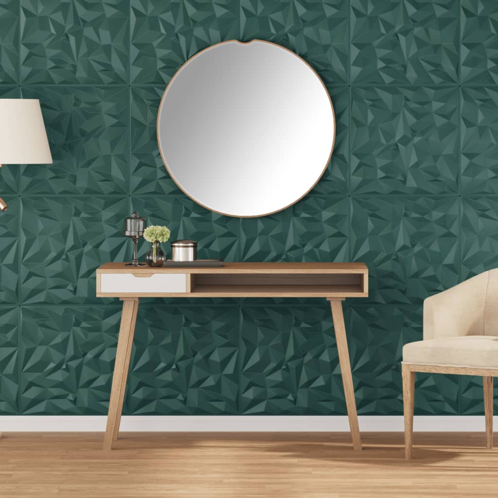 Vetonek Paneles de pared 24 uds XPS amatista verde 50x50 cm 6 m²