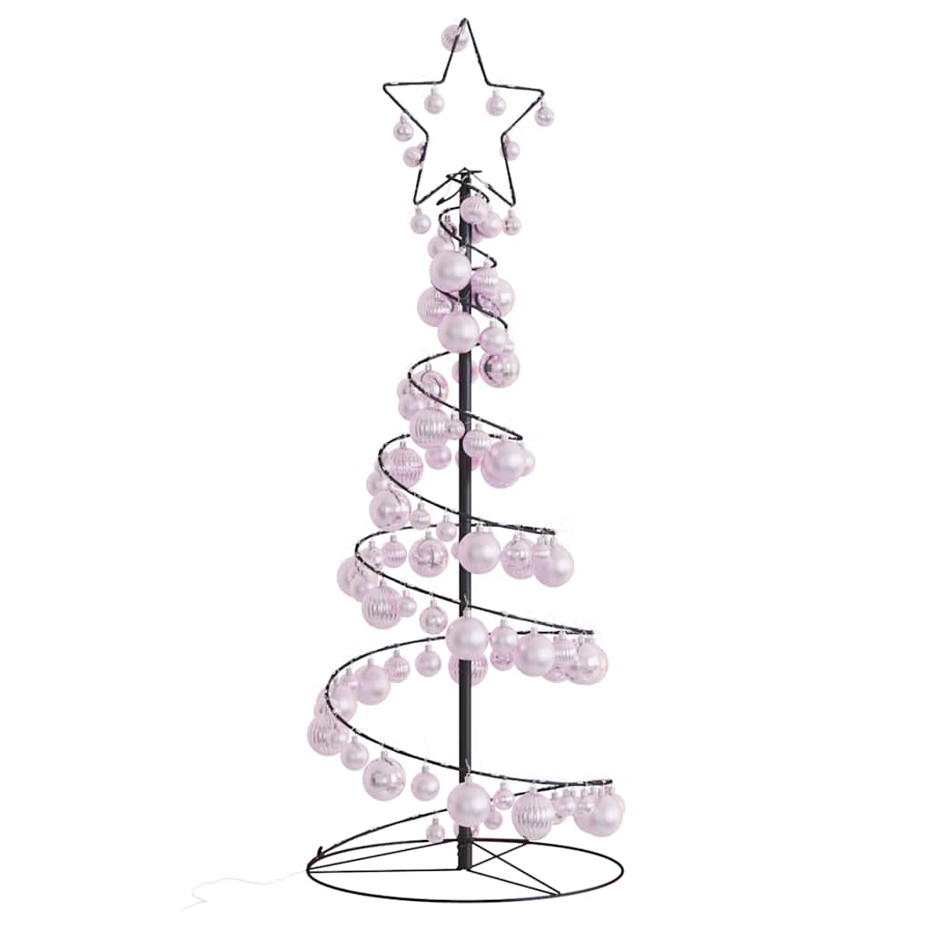 Led para árbol de navidad con bolas 80 led blanco cálido 120 cm v8146 Vetonek
