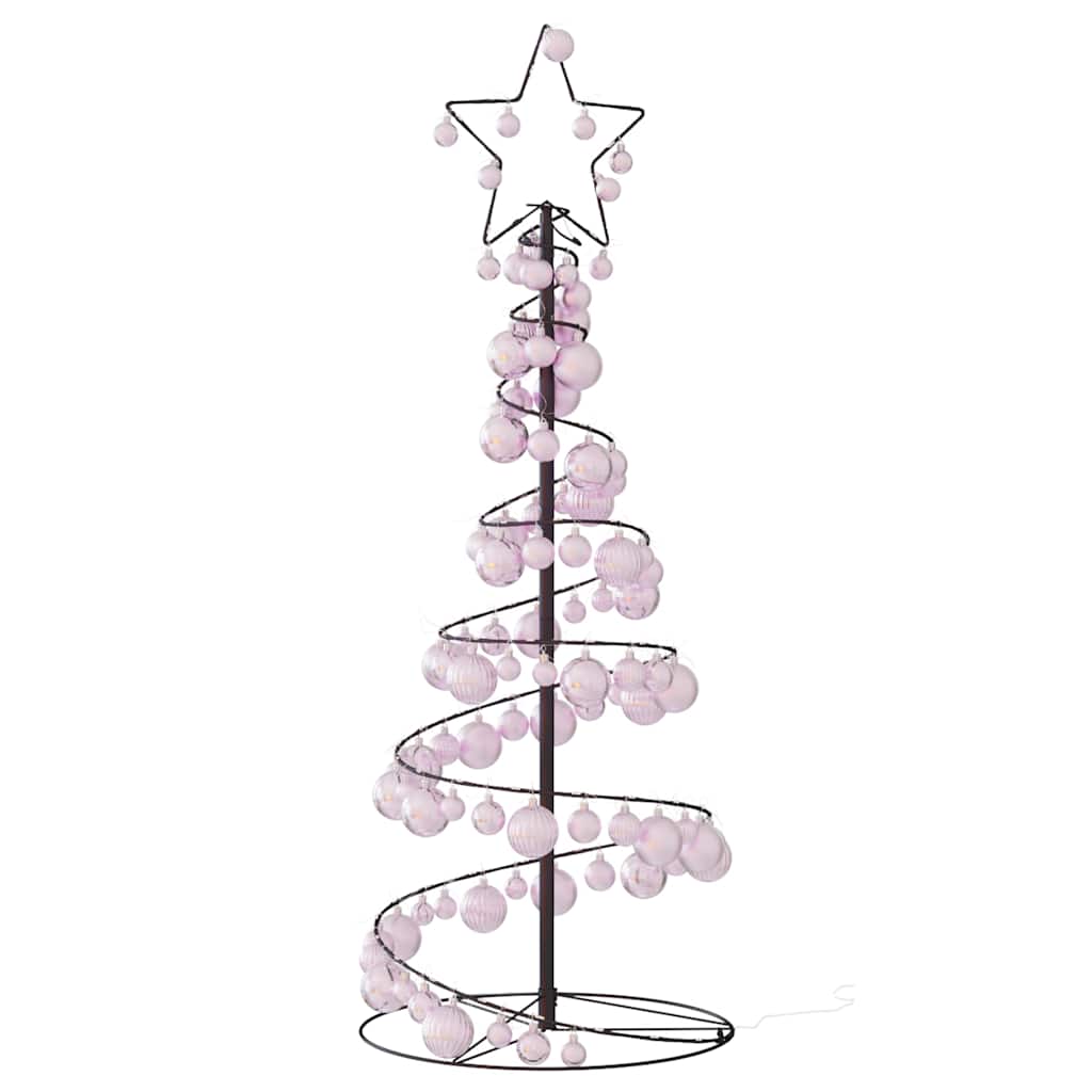Led para árbol de navidad con bolas 80 led blanco cálido 120 cm v8146 - Vetonek