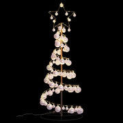 Led para árbol de navidad con bolas 80 led blanco cálido 120 cm v8146 - Vetonek