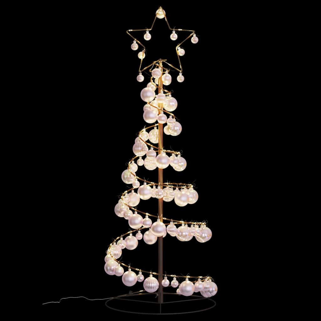 Led para árbol de navidad con bolas 80 led blanco cálido 120 cm v8146 - Vetonek