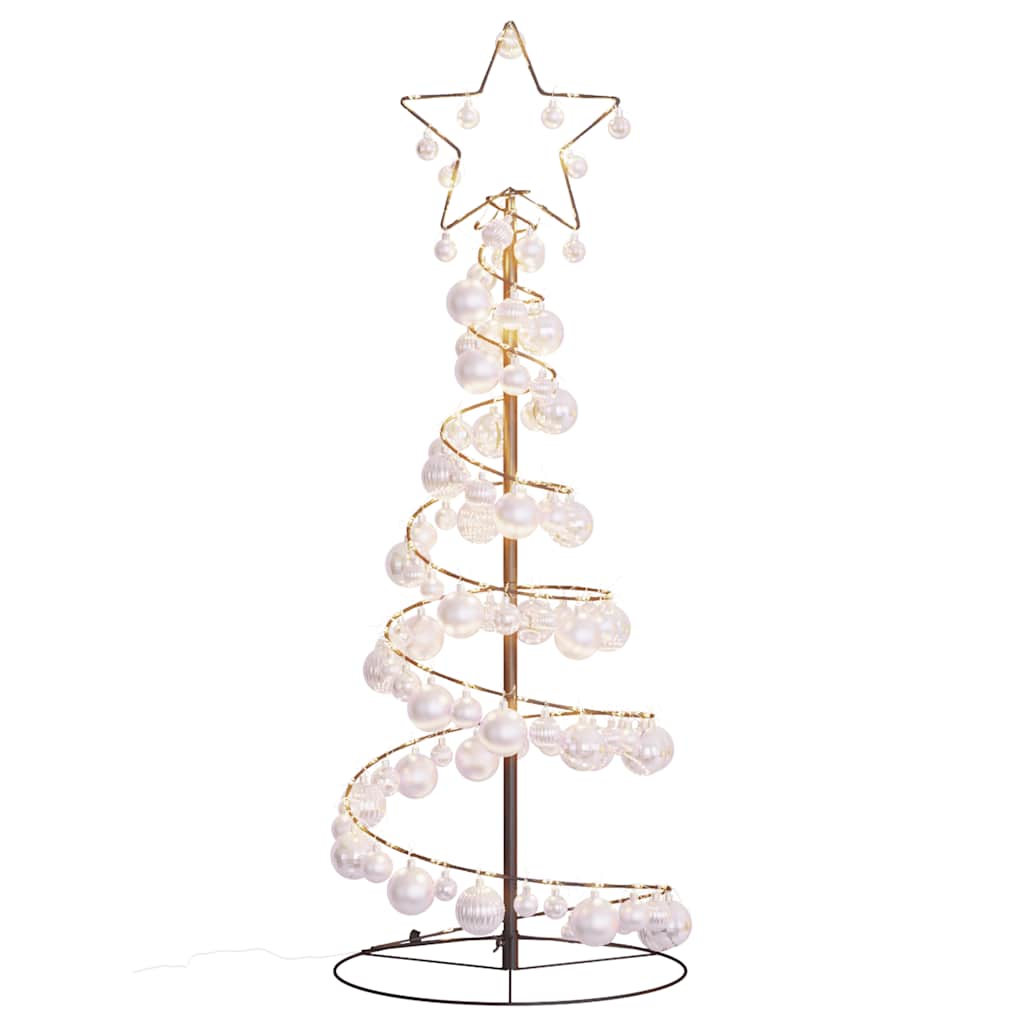 Led para árbol de navidad con bolas 80 led blanco cálido 120 cm v8146 - Vetonek