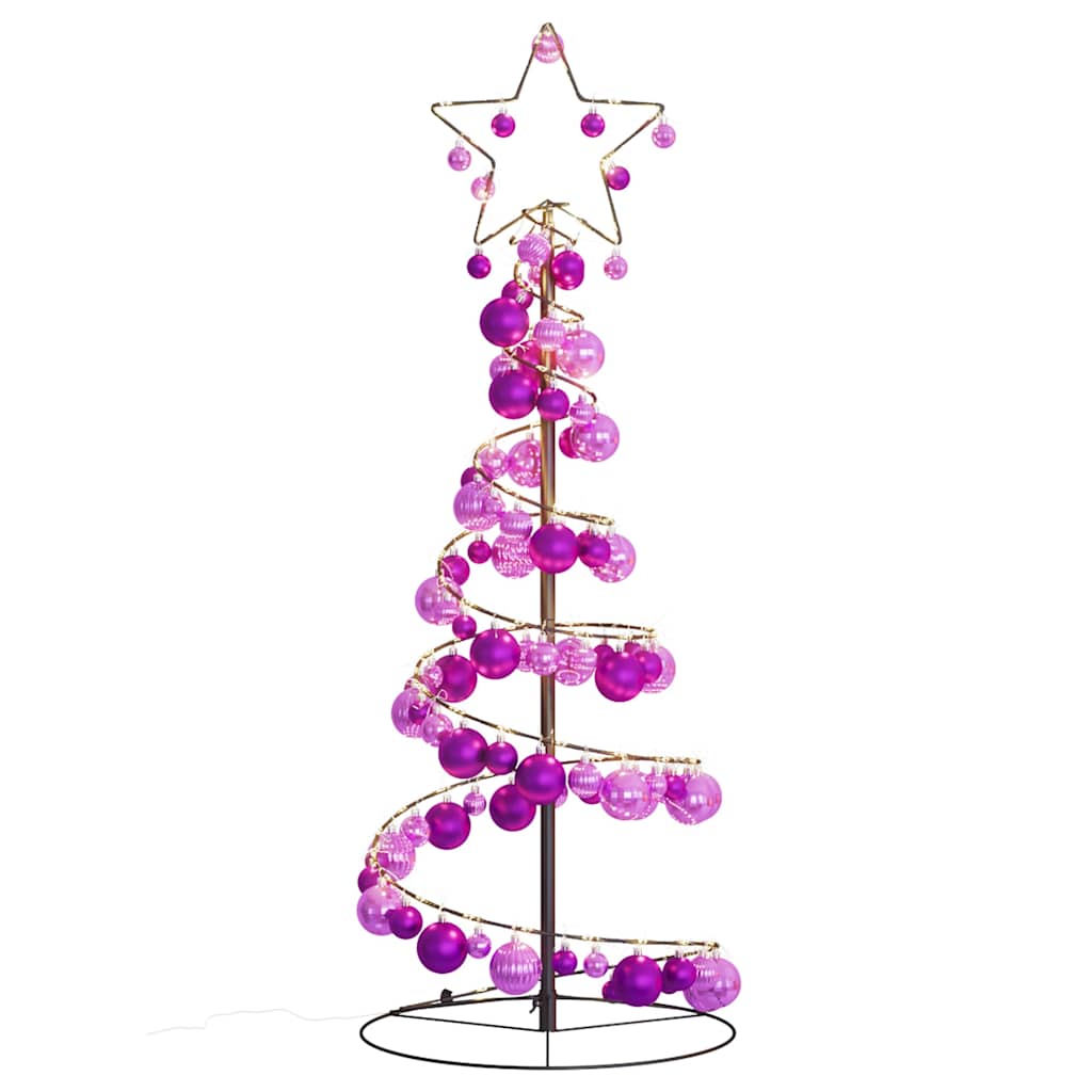 Led para árbol de navidad con bolas 80 led blanco cálido 120 cm v8160 - Vetonek