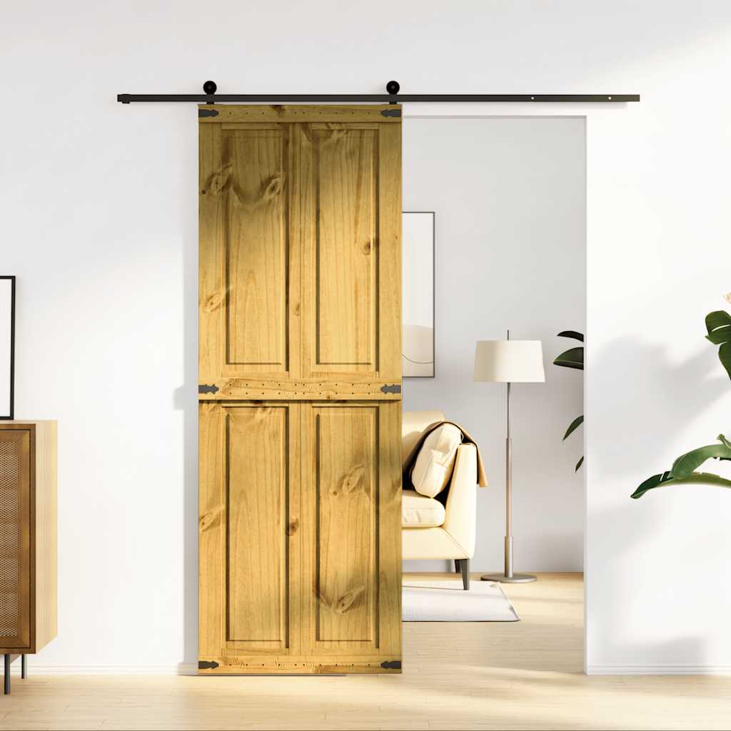 Vetonek Puerta de granero CORONA madera maciza pino 70x210 cm