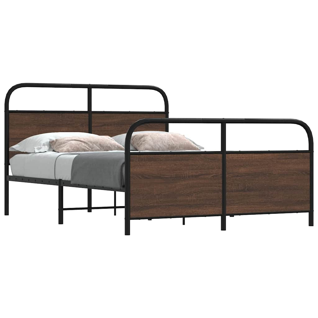 Vetonek Estructura de cama sin colchón 120x190 cm madera marrón roble