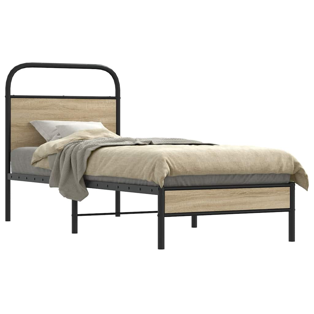 Vetonek Estructura cama sin colchón 75x190 cm madera contrachapada