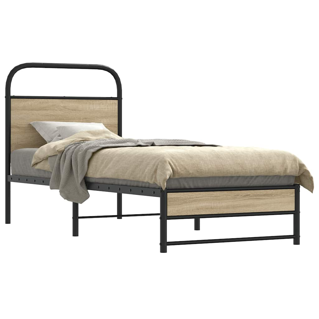 Vetonek Estructura cama sin colchón 75x190 cm madera contrachapada