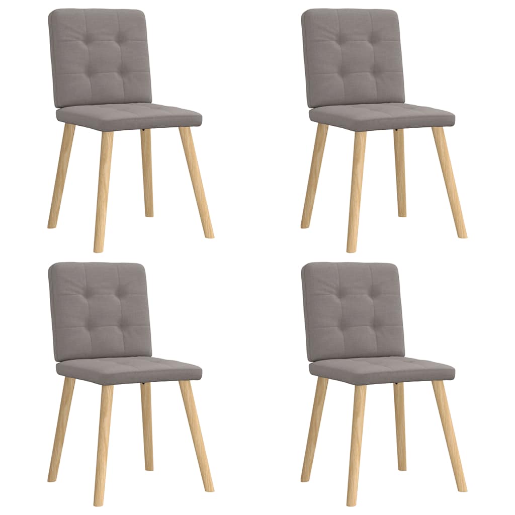 Vetonek Sillas de comedor 4 unidades tela taupe