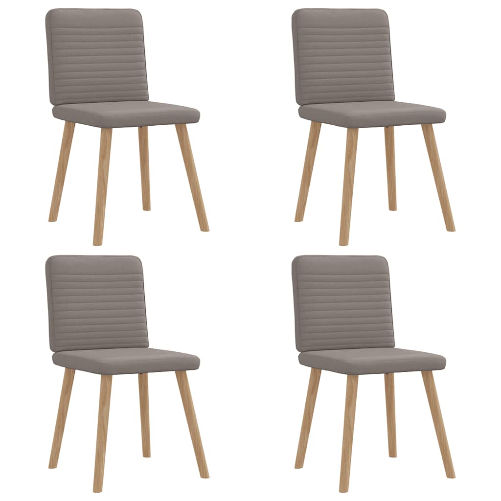 Vetonek Sillas de comedor 4 unidades tela taupe