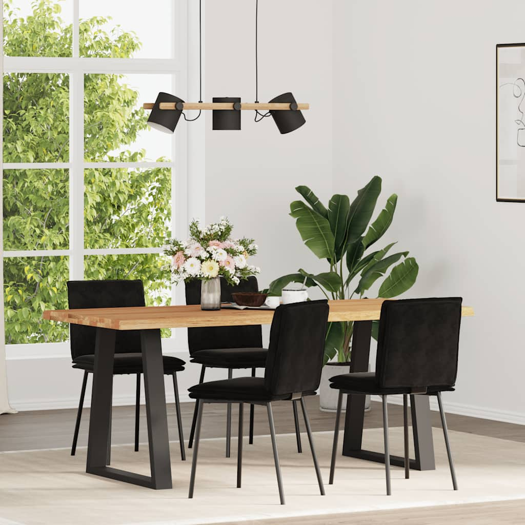 Vetonek Sillas de comedor 4 unidades terciopelo negro