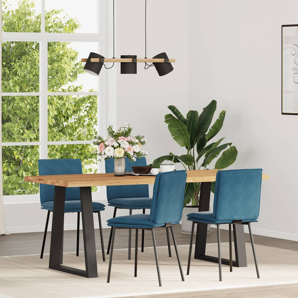 Vetonek Sillas de comedor 4 unidades terciopelo azul