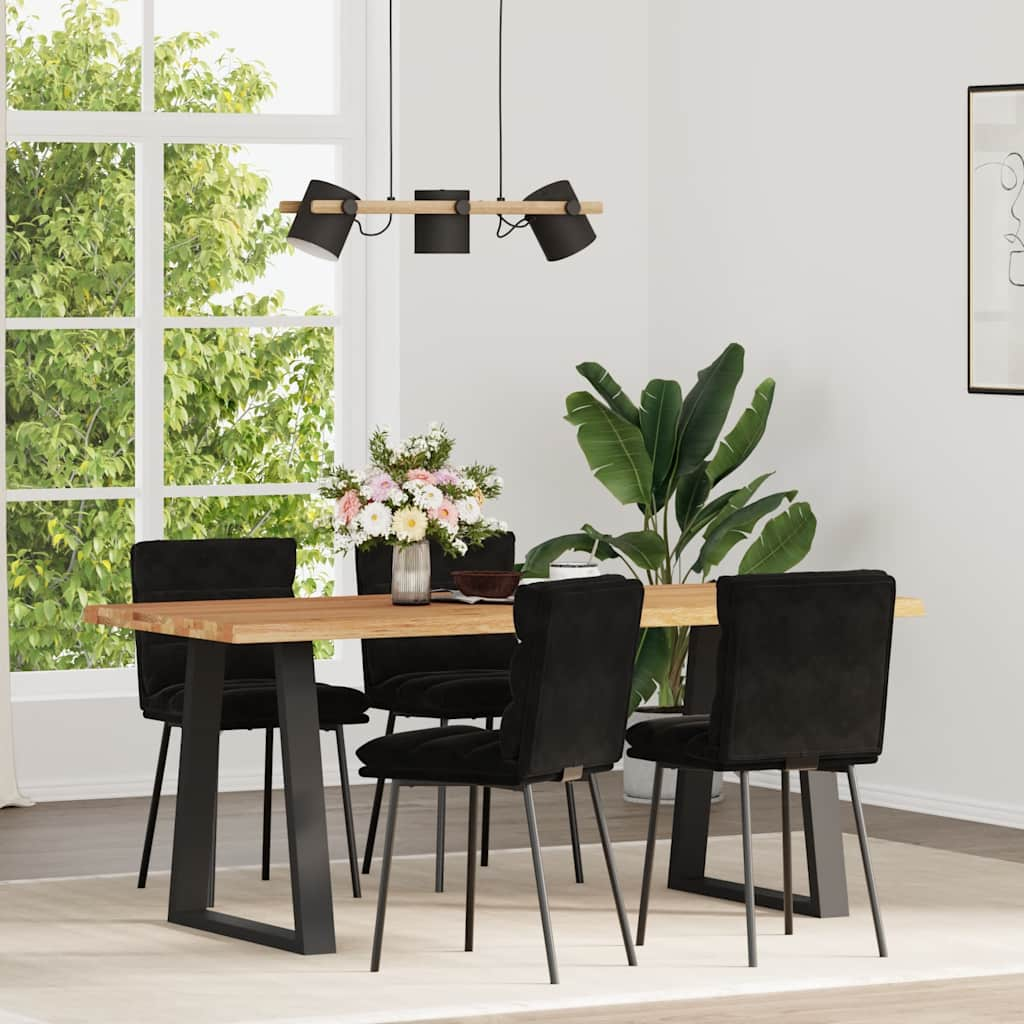 Vetonek Sillas de comedor 4 unidades terciopelo negro