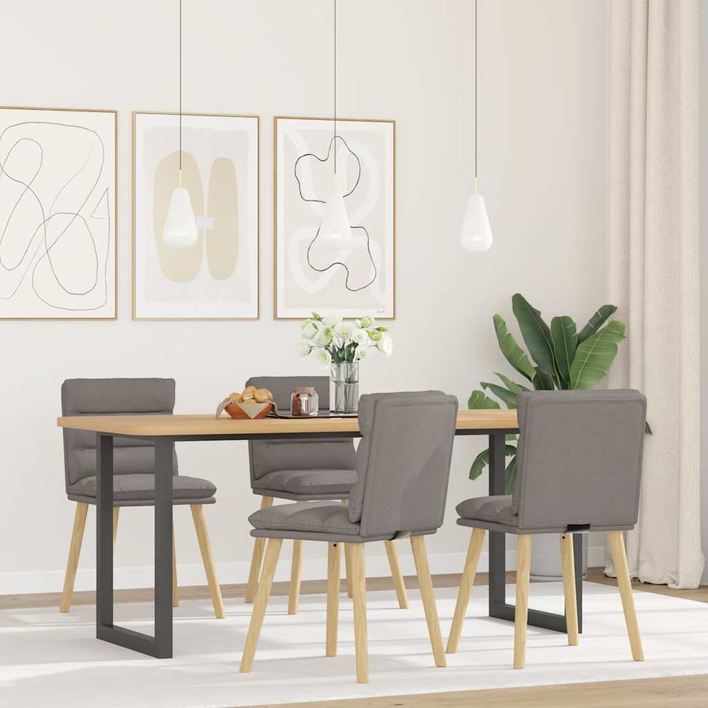 Vetonek Sillas de comedor 4 unidades tela taupe