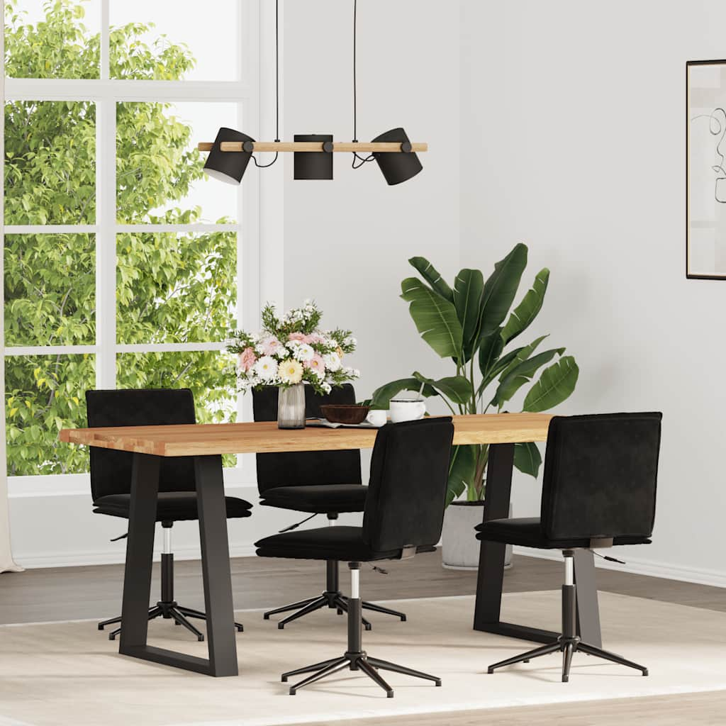 Vetonek Sillas de comedor 4 unidades terciopelo negro