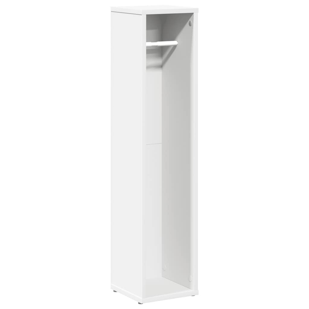 Vetonek Mueble de baño con portarrollos blanco 20,5x20x90 cm