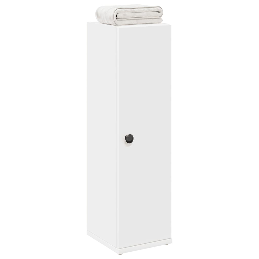 Vetonek Mueble de baño con portarrollos blanco 20,5x22x72 cm