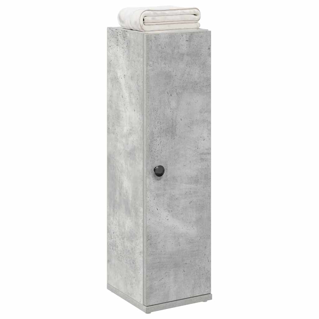 Vetonek Mueble de baño con portarrollos gris hormigón 20,5x22x72 cm