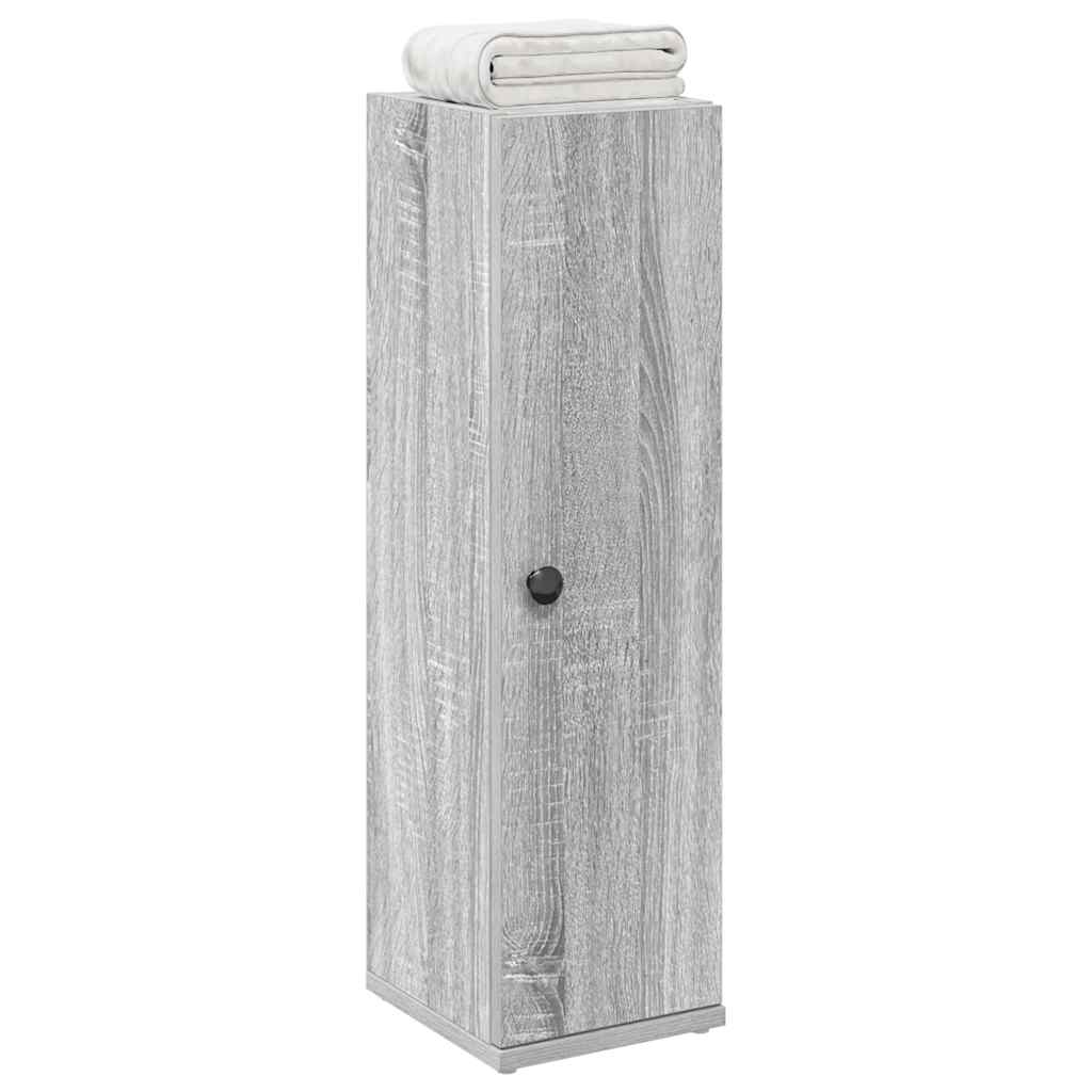 Vetonek Mueble de baño con portarrollos gris Sonoma 20,5x22x72 cm