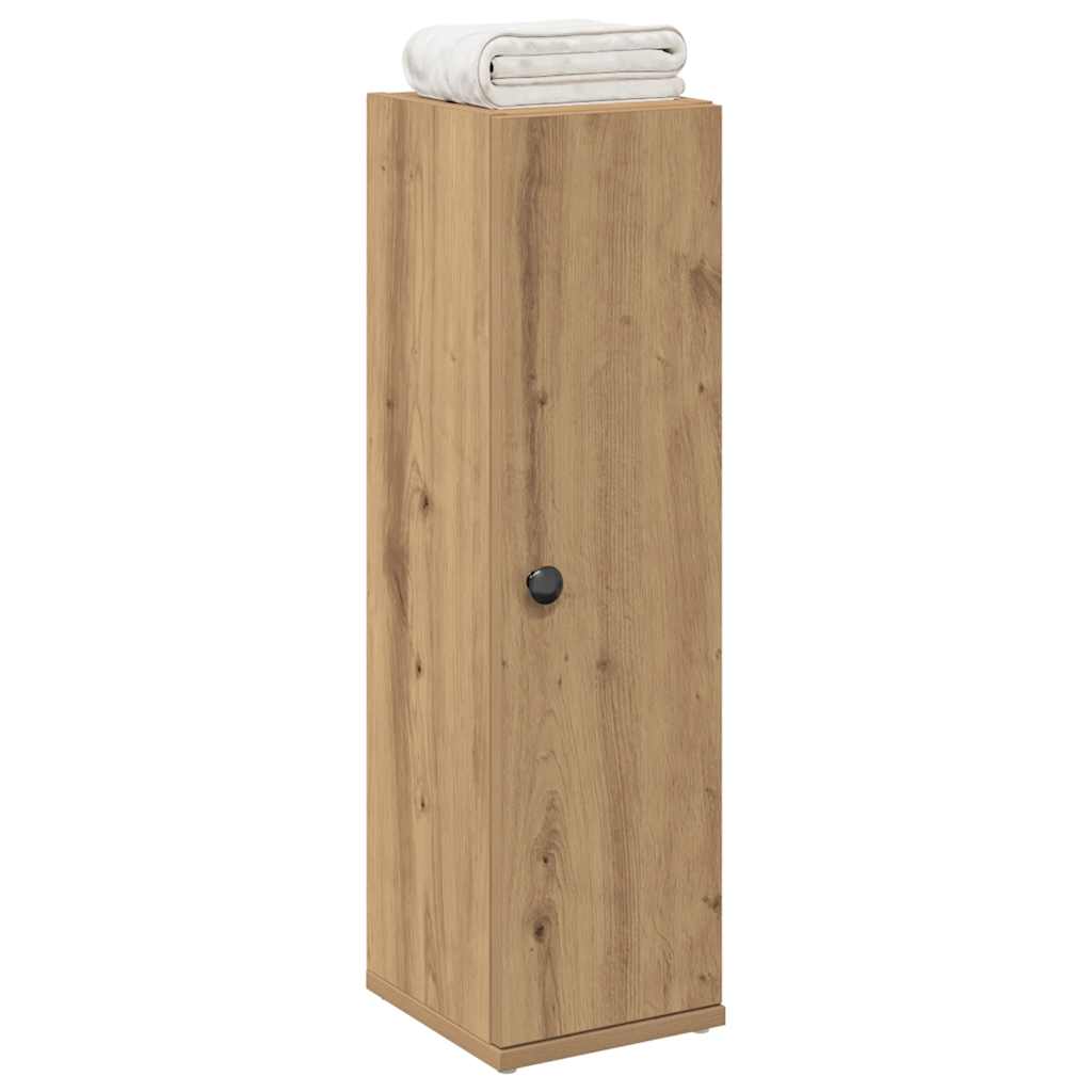 Vetonek Mueble de baño con portarrollos roble artisan 20,5x22x72 cm