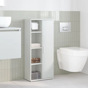 Mueble de baño con portarrollos blanco 39x22x90 cm - Vetonek