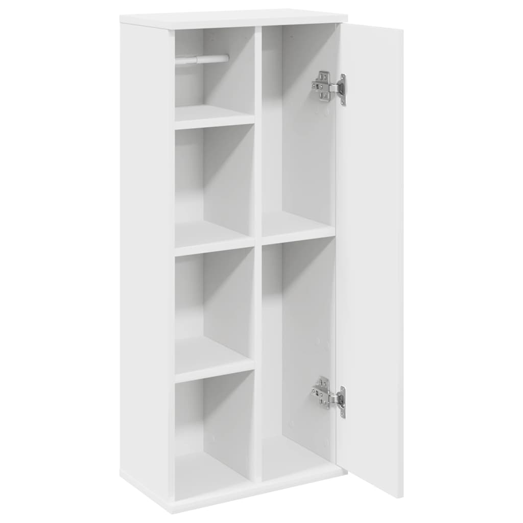 Mueble de baño con portarrollos blanco 39x22x90 cm - Vetonek