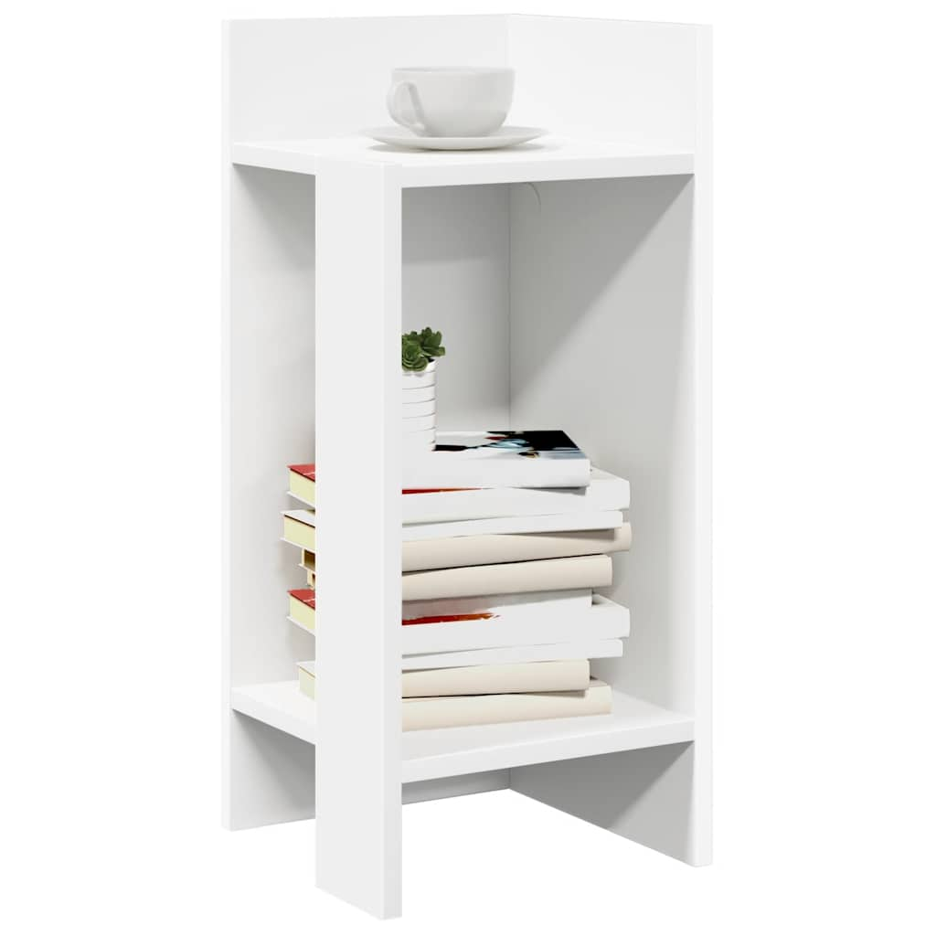 Vetonek Mesas auxiliares 2 uds con estante blanco 25,5x27x60 cm