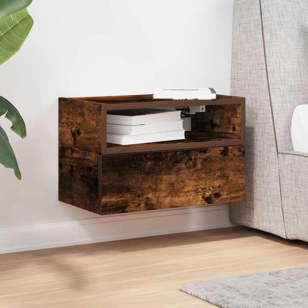 Wall night table Ahumado oak 45x26x28.5 cm