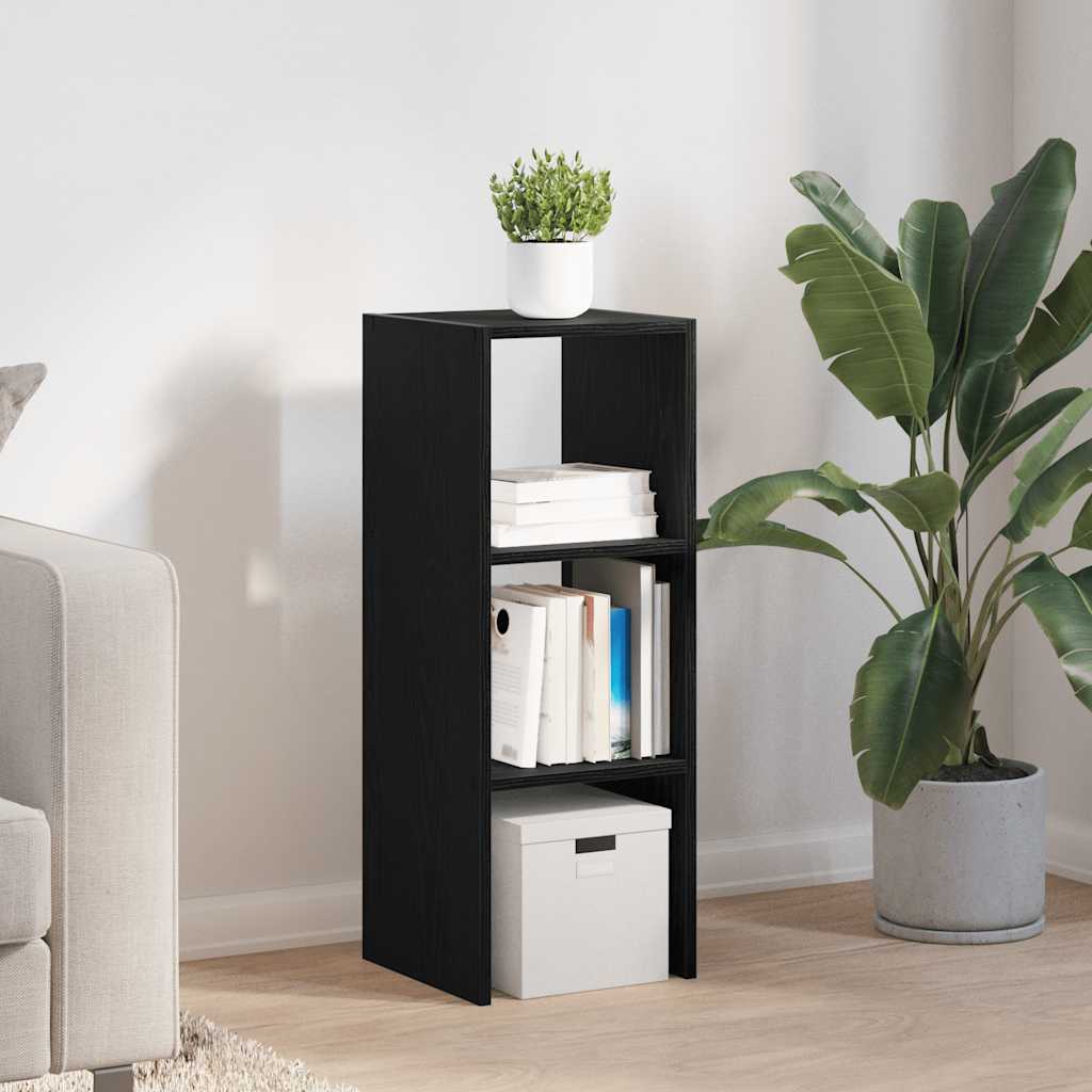 Black oak stackable library 30x30x80 cm