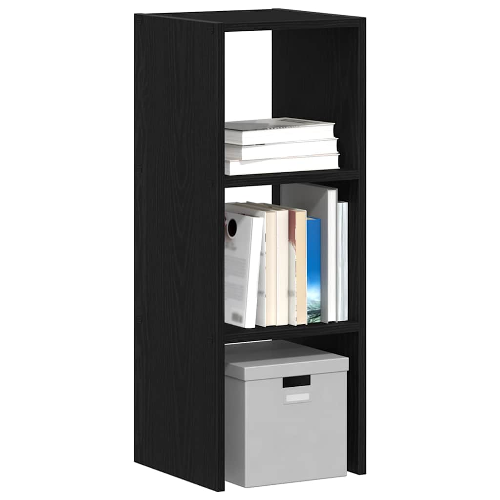 Vetonek Librería apilable madera contrachapada roble negro 30x30x80 cm