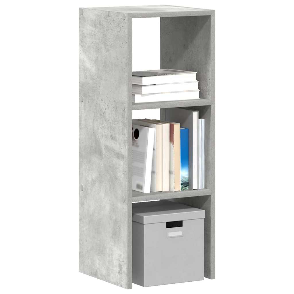 Vetonek Librería apilable madera contrachapada gris cemento 30x30x80 cm