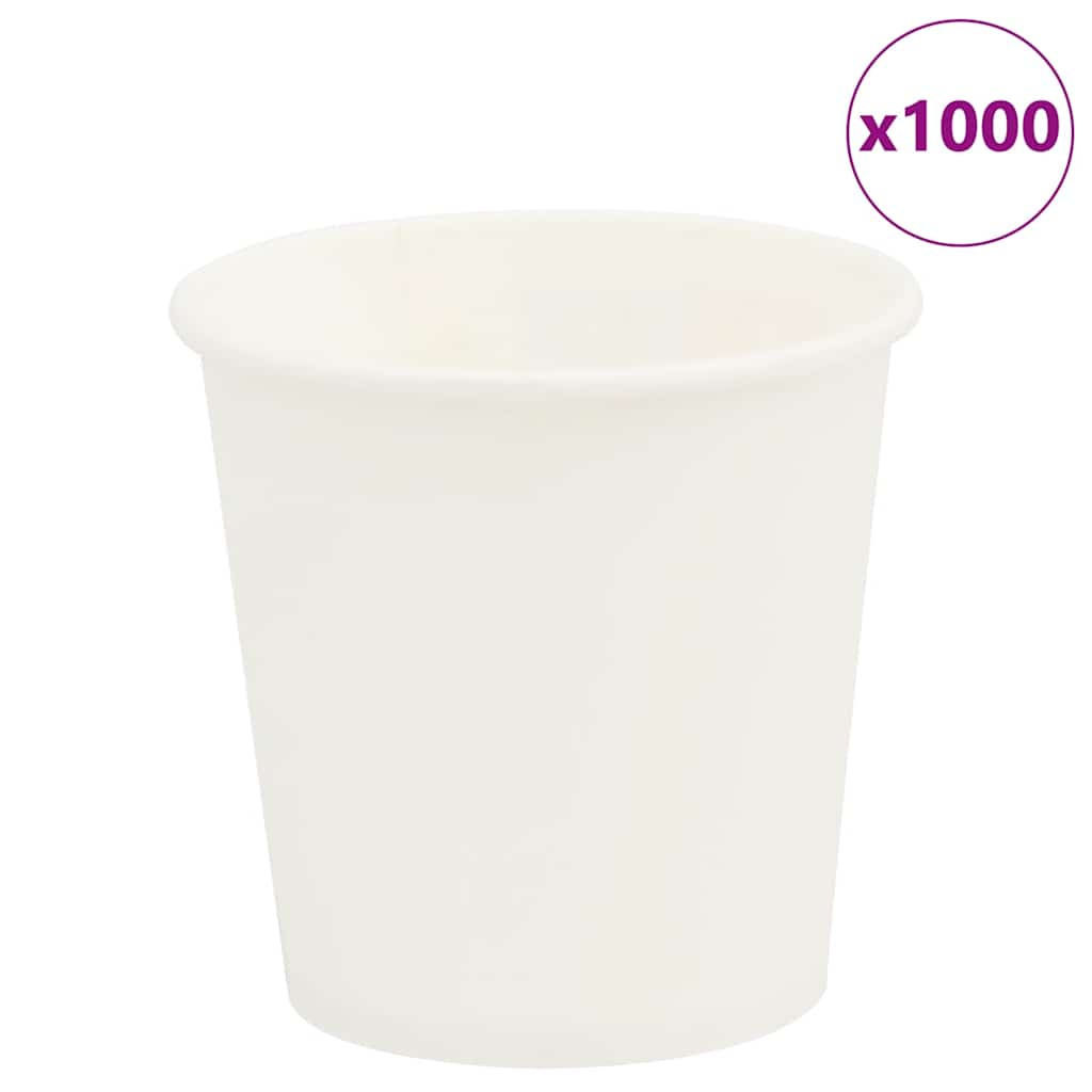 Vetonek Tazas de café de papel 1000 uds 4oz 100ml blanco