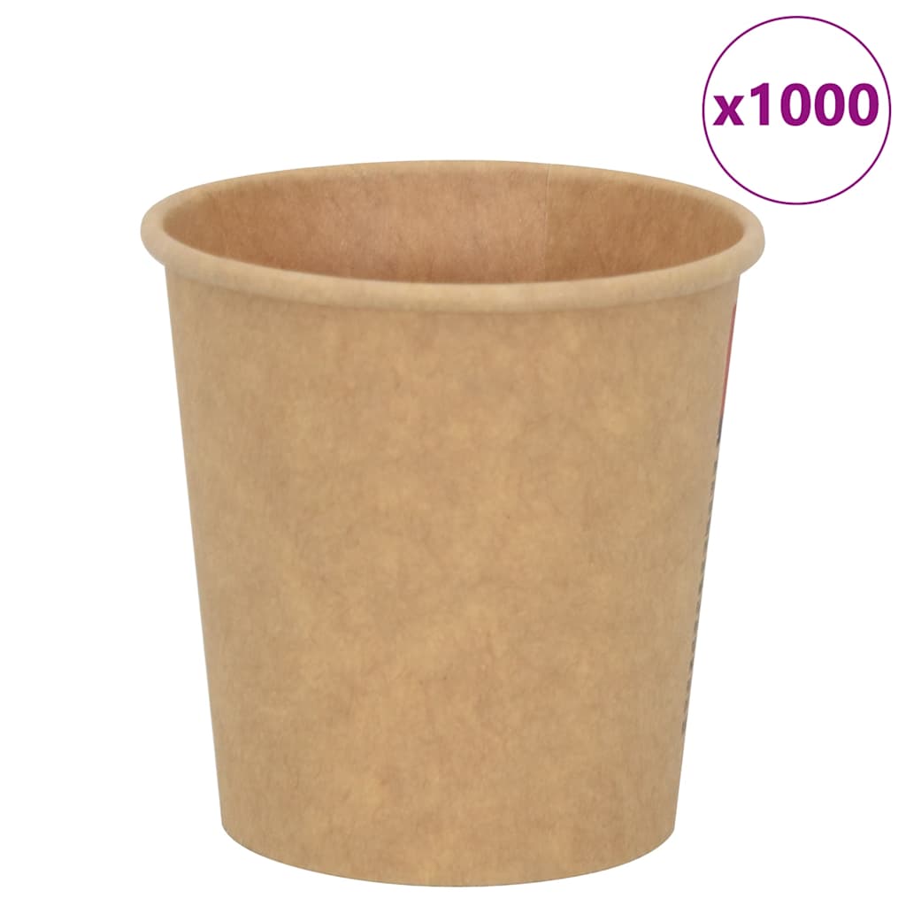 Vetonek Tazas de café de papel 1000 uds 4oz 100ml marrón