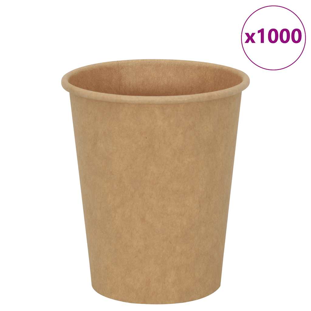 Vetonek Tazas de café de papel 1000 uds 8oz 200ml marrón