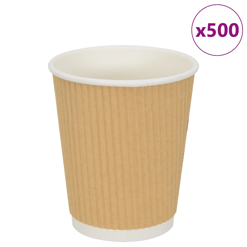 Vetonek Tazas de café de papel 500 uds 8oz 200ml blanco