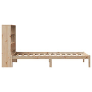 Cama con estantería sin colchón madera maciza de pino 90x190 cm V3609 Vetonek