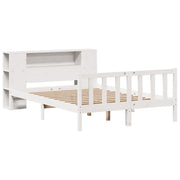 Cama con estantería sin colchón madera maciza blanca 120x190 cm - Vetonek