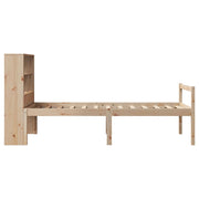 Cama con estantería sin colchón madera maciza de pino 90x190 cm V7898 Vetonek
