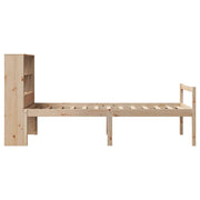 Cama con estantería sin colchón madera maciza de pino 90x200 cm V7973 Vetonek