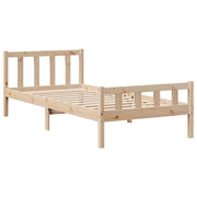 Cama con estantería sin colchón madera maciza de pino 90x190 cm V9069 Vetonek