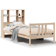Cama con estantería sin colchón madera maciza de pino 90x190 cm V0881 Vetonek
