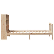 Cama con estantería sin colchón madera maciza de pino 90x190 cm V0881 Vetonek